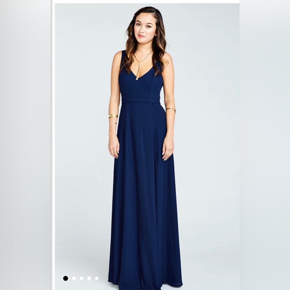 Show Me Your Mumu Navy Jenn Maxi Dress NWOT